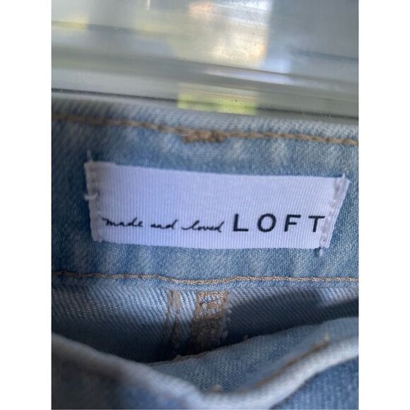 Loft Made and loved High Waist Straight Crop Jeans Size 32/14 - Picture 3 of 12